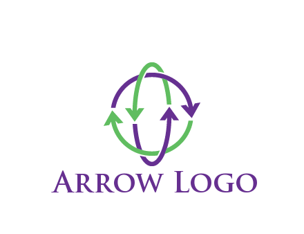 arrows intertwining with each other trade logo