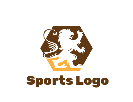 lion in hexagon legal logo