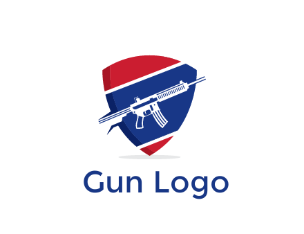 gun in badge security logo