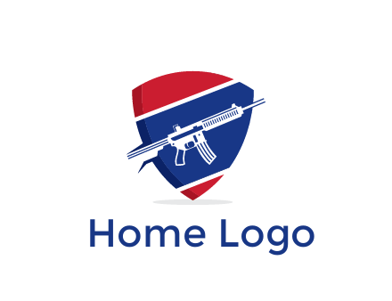 gun in badge security logo