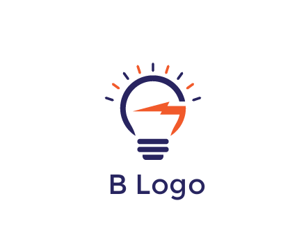 lightbulb with electric bolt engineering logo