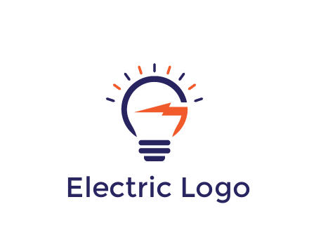 lightbulb with electric bolt engineering logo