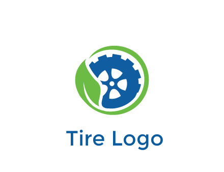 leaf around tire environmental logo