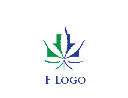 negative spacing of CBD leaf in aid medical logo