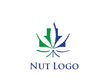 negative spacing of CBD leaf in aid medical logo