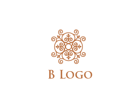 line art ornamental beauty logo