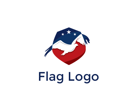 American flag badge with eagle legal logo