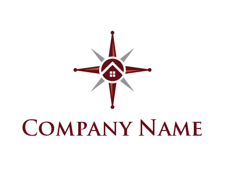 house in star compass travel logo