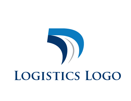 abstract letter D logistics logo