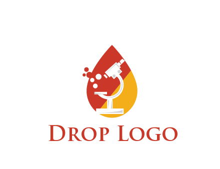 microscope in drop health logo