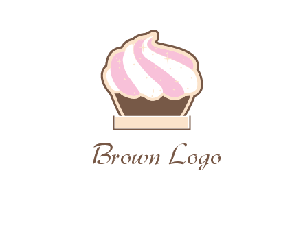 two color cream top cupcake logo