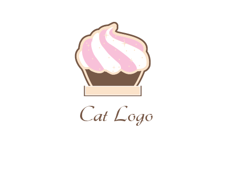 two color cream top cupcake logo