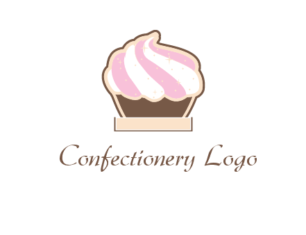 two color cream top cupcake logo