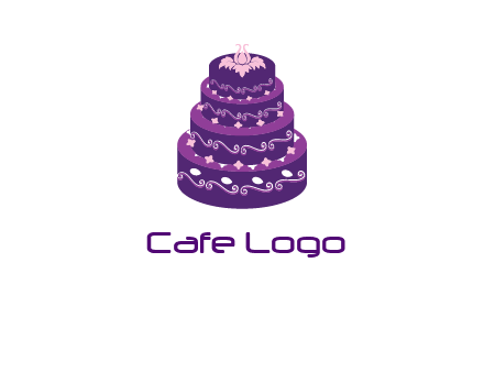 tiered layer wedding cake logo