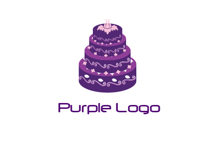 tiered layer wedding cake logo