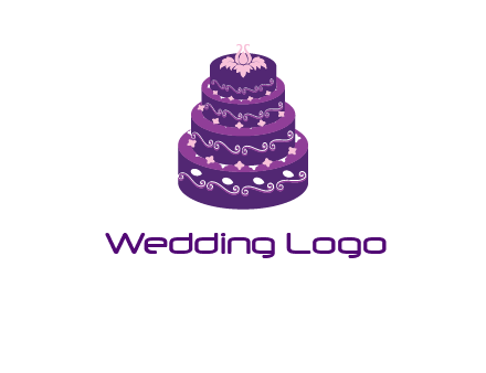 tiered layer wedding cake logo