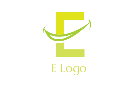 smile incorporated with letter e logo