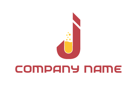 flask merged with letter j logo