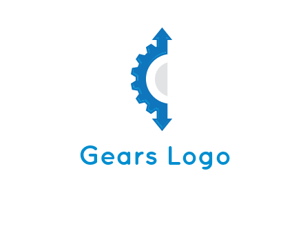 Gear Creating letter c with arrows logo