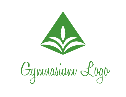 abstract plant in rhombus agriculture logo