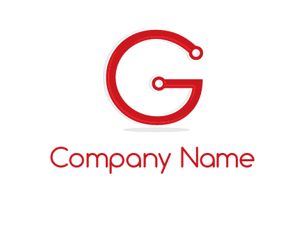 technology cables forming letter g logo