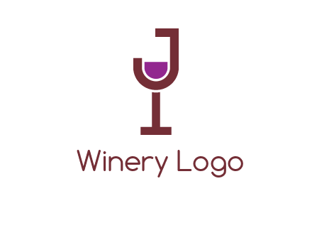 letter merged of a wine glass logo