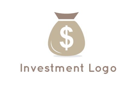 dollar sign on money bag showing wallet logo