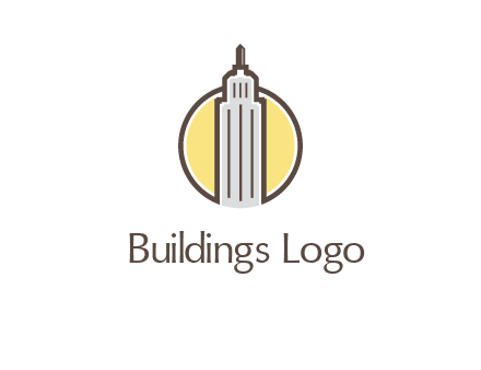 circle and empire state building logo