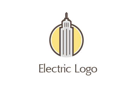 circle and empire state building logo