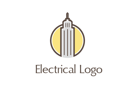 circle and empire state building logo