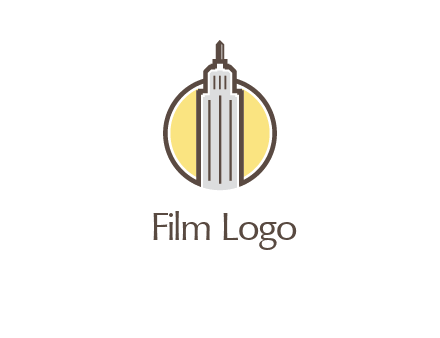 circle and empire state building logo