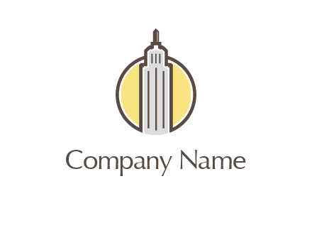 circle and empire state building logo