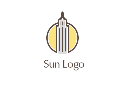 circle and empire state building logo