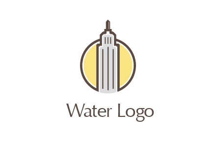 circle and empire state building logo