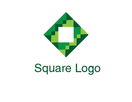 square in pixel pattern tile logo