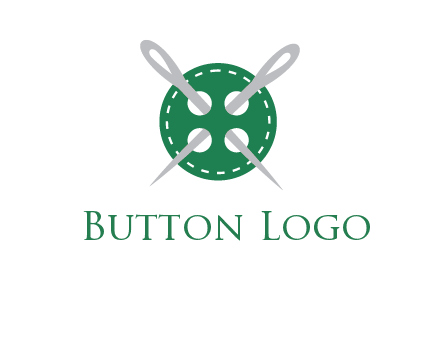 Needles inside in sewing button icon