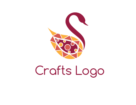 jewelry with swan face graphics