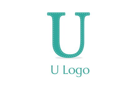 letter u with sewing logo