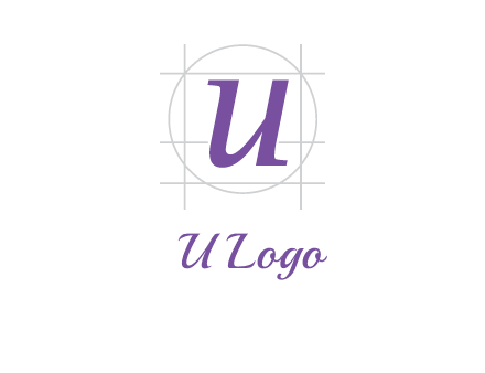 Letter u in circle logo