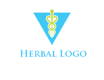 caduceus in triangle logo