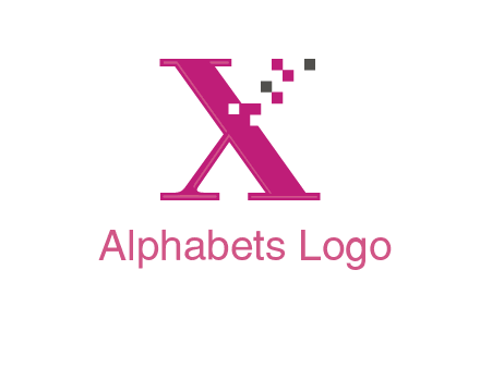 letter x pixels logo