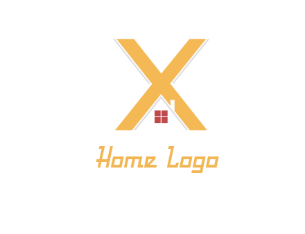 letter x house logo