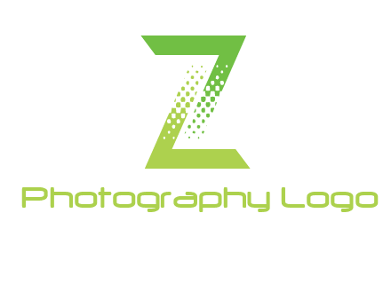 halftone letter z logo