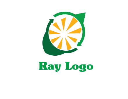 sun rays in leaf logo