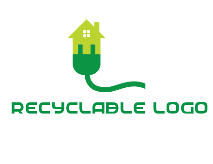 eco house with plug logo