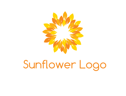 flower around sun logo