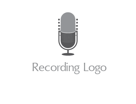 upright studio mic media logo icon