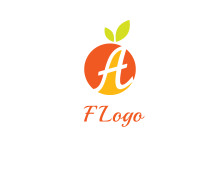 letter A in fruit logo