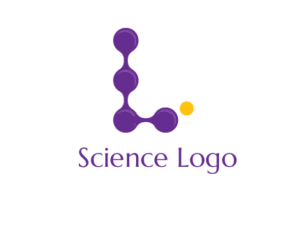 connected dots letter L logo