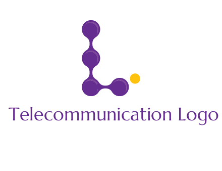 connected dots letter L logo